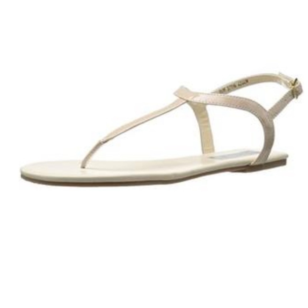 Benjamin Walk Touch Ups Nude Patent Thong Sandals - Picture 2 of 8